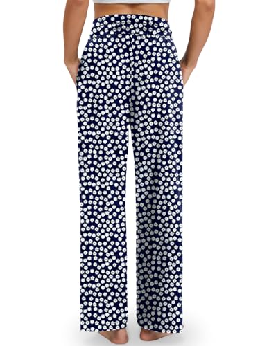Image of Gracyoga Wide Leg Yoga Pants for Women Casual Loose Cozy Sweatpants High Waisted Lounge Pajama Flowy Pants With Pockets