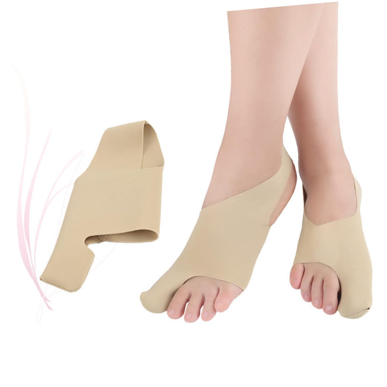 PartyKindom 2Pc Hallux Corrector Socks Breathable Thumb Sleeve for Day Night Use S Unisex Bunion Relief Foot Care