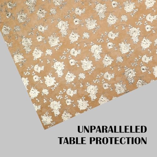 Image of Dakshya Industries PVC Waterproof Withoutlace Dining Table Cover (Size - 54X78 Inch) Rectangle 6 Seater Heat Rasistant, A3