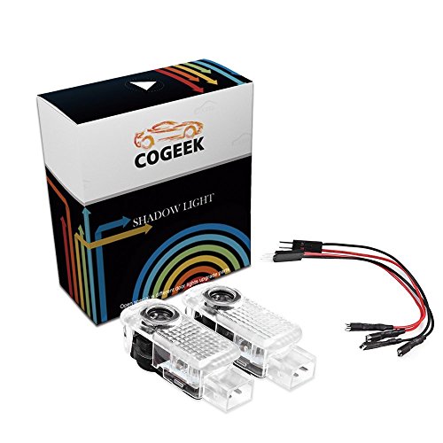 COGEEK 2 PCS LED Door Under Puddle Lights For A4 A3 A6 Q7 Q5 A1 A5 80 TT A8 Q3 A7 R8 RS (s)
