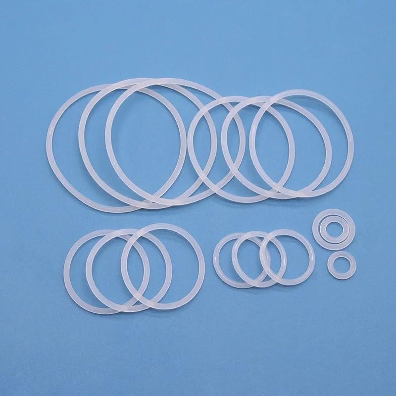 200 Uds VMQ junta tórica espesor CS 2/3/3.5/4mm anillos de sellado goma blanca OD 5-100mm para fontanería, reparación(OD 75mm,CS 3.5mm)