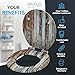 SANILO Wooden Toilet Seat with Soft Close [ROUND] - Decorative, Quiet & Slow Close Molded Wood Seat - With Strong Bumpers & Hinges - Adjustable Fit – Antique