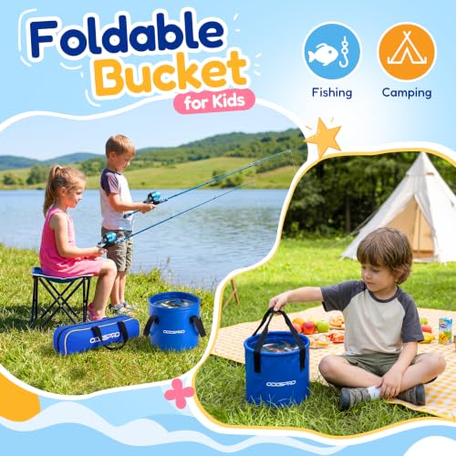 ODDSPRO Kids Fishing Pole - Portable Kids Fishing Rod and Reel Combo, Kids Fishing Gear with Tackle Box, Spincast Reel, Collapsible Chair and Bucket, Fishing Pole for Kids Boys Girls Toddler Youth 3+ by ODDSPRO - Used condition - Image 4