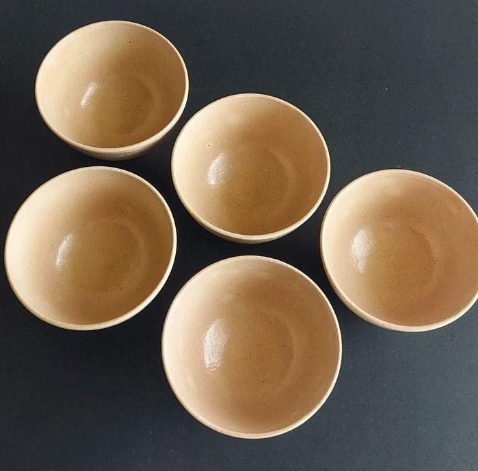 Amazon.co.jp: 21-247 赤膚焼 西松作 ぐい呑、向付5客 : ホーム＆キッチン