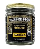 Wilderness Poets, Pure Vanilla Powder - 100% Organic Ground Vanilla Beans - Tahitian Variety, Grade A | Potent, Super Aromatic, Perfect for Chefs, Baking, Ice Cream, Coffee, Lattes (4 Ounce)