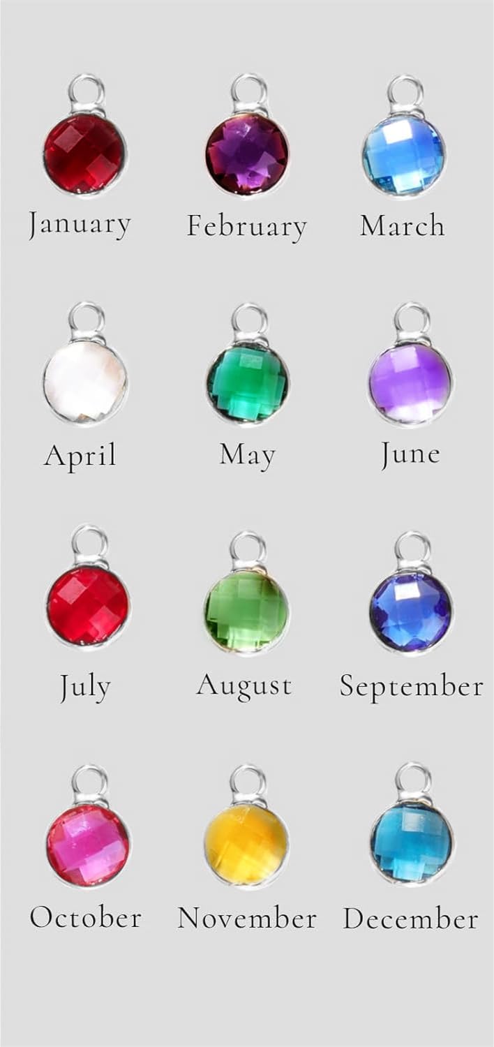 Birth Flower Jewelry Keychains for Women Birthstone Stainless Steel Guardian 12 Months Floral Pendant Lover Gift - Image 2