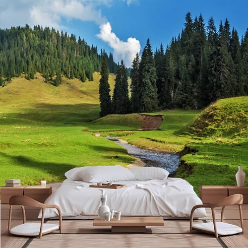 Lcythiazole Papel tapiz 3D de bosque, para dormitorio, sala de estar, oficina, tamaño personalizable, despegar y pegar