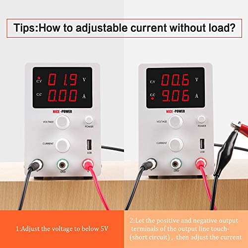 Image of DHRUV-PRO Nice-Power Rsps3010 3 Corded Electric Digital Laboratory Test Phone Repair Usb 5V 2A, 30V 10A Adjustable Switching Power Supply, White