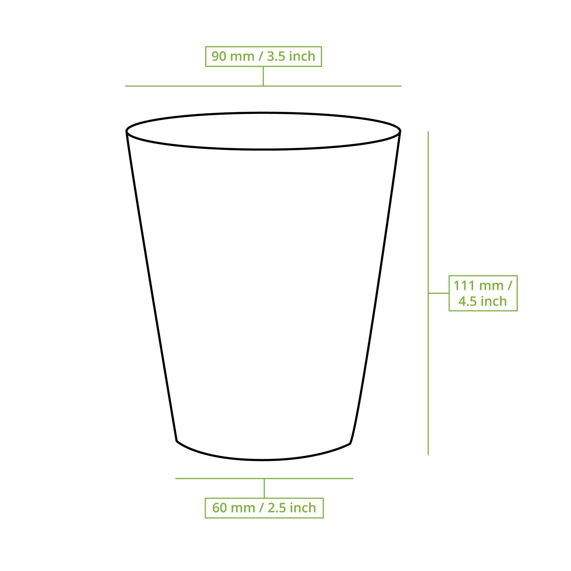 BIOZOYG 1000x bicchierini caffè 300 ml / 12 oz, Ø 90 mm bianco - bicchieri carta senza plastica e con materiali sostenibili - bicchierini caffe carta