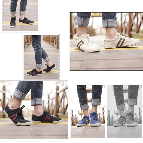 YTINGNICE Men's Canvas Shoes All-Match Casual Breathable Fashion Sneakers Retro Men Canvas Shoes Simple Soft Vintage Lace-up Casual Shoes2