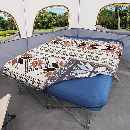 Image of KAMPKEEPER Camping Cot,Camping Cots for Adults,Folding Camping Cot with Inflatable Air Mattress and Carry Bag,for Outdoor Travel Camp Beach Vacation (not Included The Airpump)