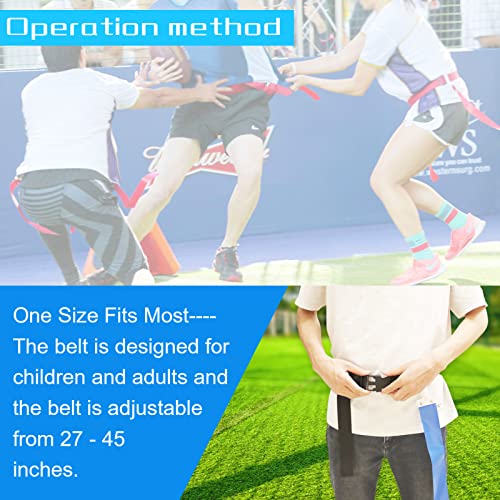 Smaunicorn Adjustable Flag Football Belts,Easy Tear Away Belt, Football Training Equipment For Kids Or Adults Flag Football Players #TOP4