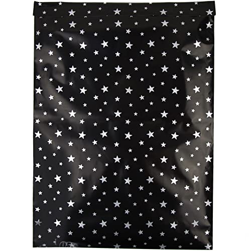 Image of Inspired Mailers - Poly Mailers 16x22-50 Pack - Silver Stars Deluxe - Large Mailing Envelopes - Large Shipping Envelopes - Large Shipping Bags - Big Mailers