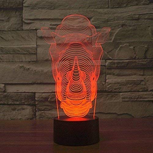 Illusion 3D Bovins LED Lampe Art Déco Lampe Lumières LED Décoration Lampes Touch Control 7 Couleurs Change Veilleuse USB Powered Enfants Cadeau Anniversaire Noël Cadeaux