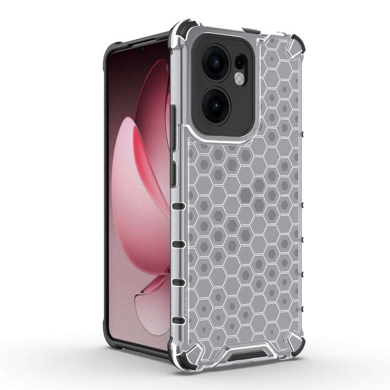 Image of Plastic Bumper Back Case Cover for Oppo Reno 13F 5G (Transparent)
