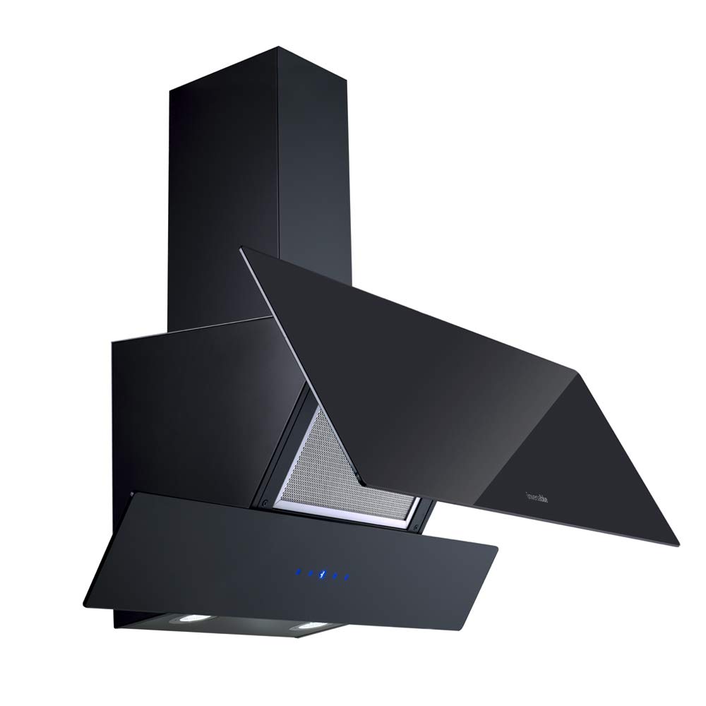 UNIVERSALBLUE Campana Extractora Cristal Negra 90cm | Extractor Humos y Aire Eléctrico para Cocina | Control Táctil | Ruido Reducido | Filtros de Carbono | Fácil Limpieza | Luz LED | Clase C — view 6