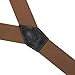 Welch Men's Elastic Button-End Y-Back 1 1/2 Inch Double Face Suspenders, Tan
