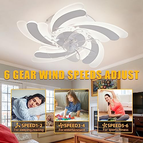 32-Flush-Mount-Ceiling-Fan-with-LightsCeiling-Fan-with-Remote-Control6-Speeds-3-Light-Color-Low-Profile-Ceiling-Fan-Flower-Shade-Ceiling-Lamp
