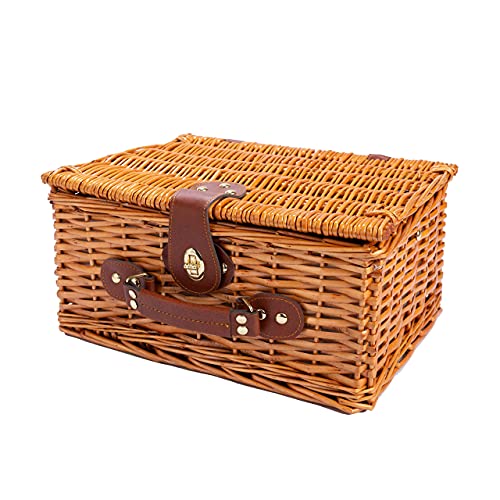eGenuss-Cesta-de-Mimbre-para-Picnic-2-Personas-con-Cubiertos-de-Acero-Inoxidable-refrigerador-Copas-de-Vino-y-Platos-en-ceramica 51Lkhz2PHML