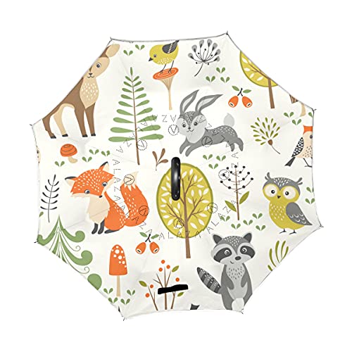 Parapluie inversé coupe-vent résistant aux UV à double couche - 2