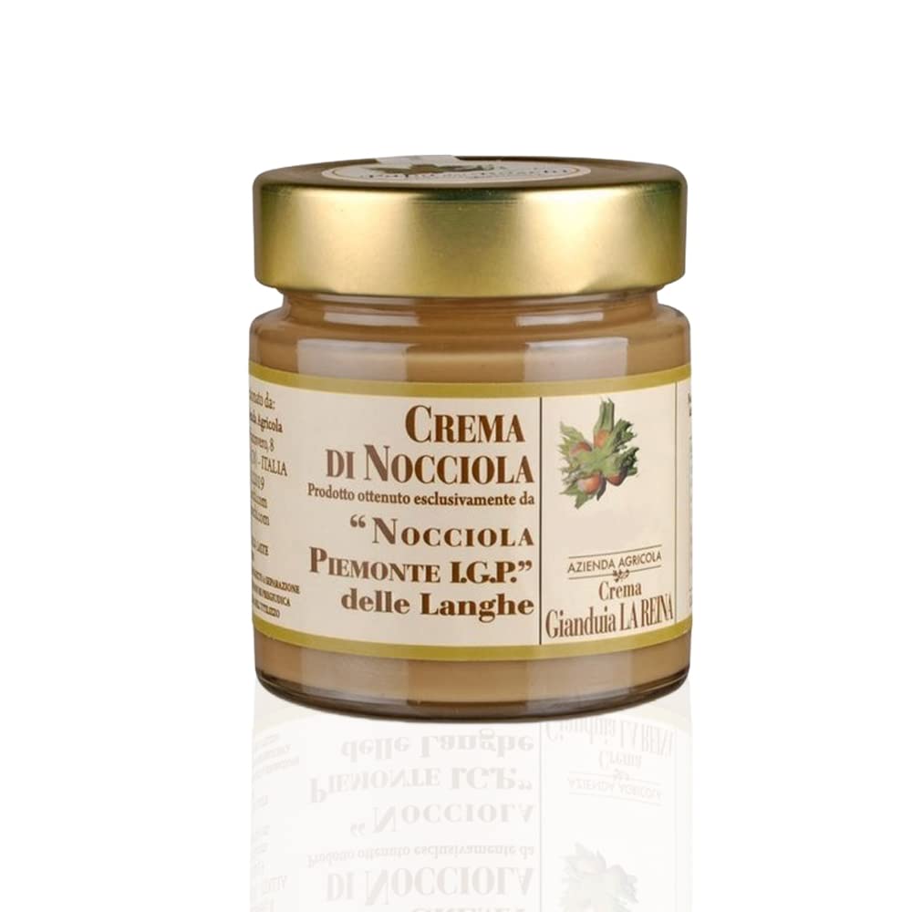 Pure Italienische Haselnusscreme 60% aus dem Piemont | La REINA | Tonda Langhe | Enthält keinen Kakao | 250g