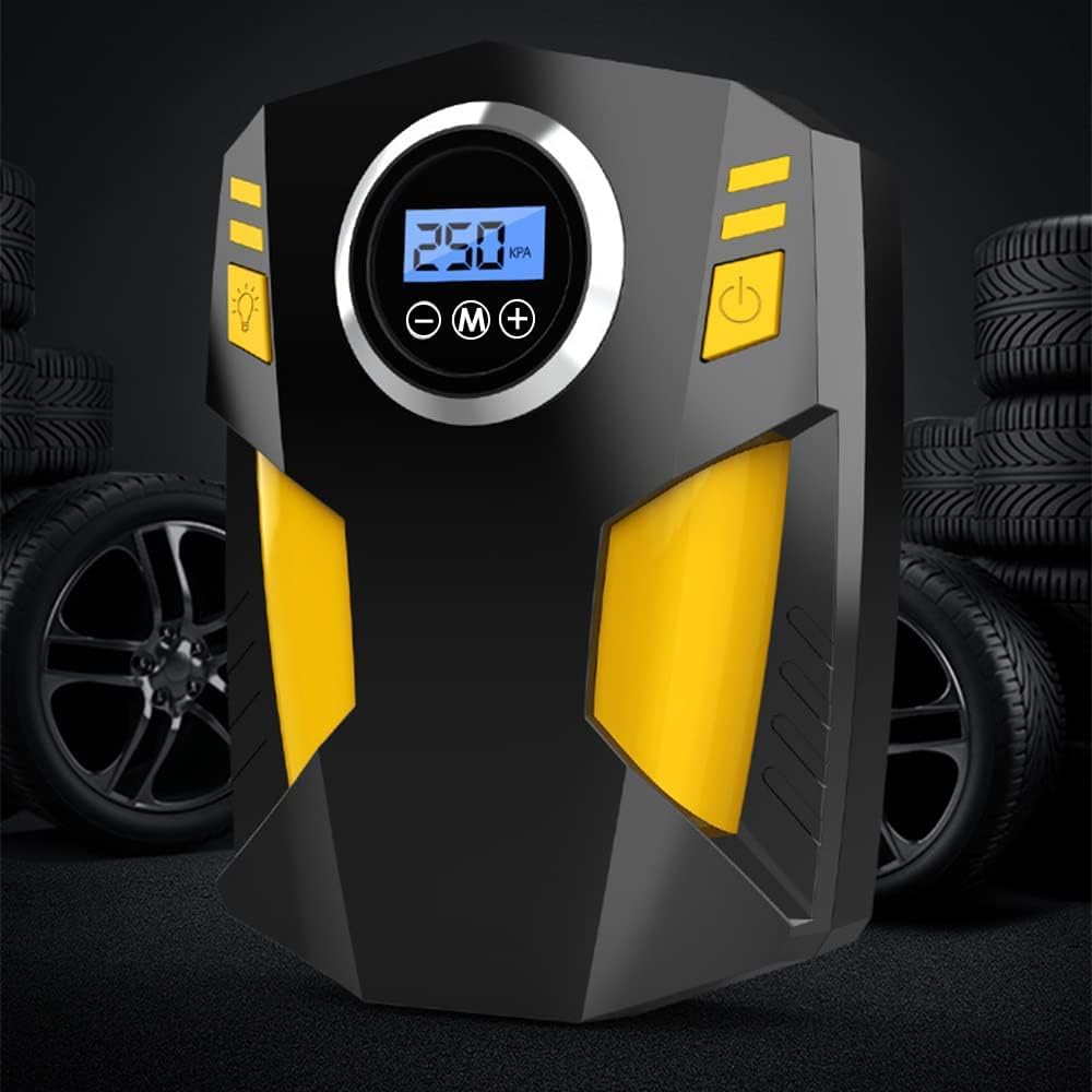 Hobimtek Dijital Lastik Şişirme 12V DC Taşınabilir Hava Kompresörü 150 PSI Lastik Pompası Basınç Göstergeli Fener ST-5002