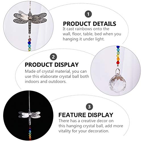 VALICLUD 3Pcs Suncatcher Cristal Prismas de Cristal Pendurado Bola De Vidro Pingente Pingentes para