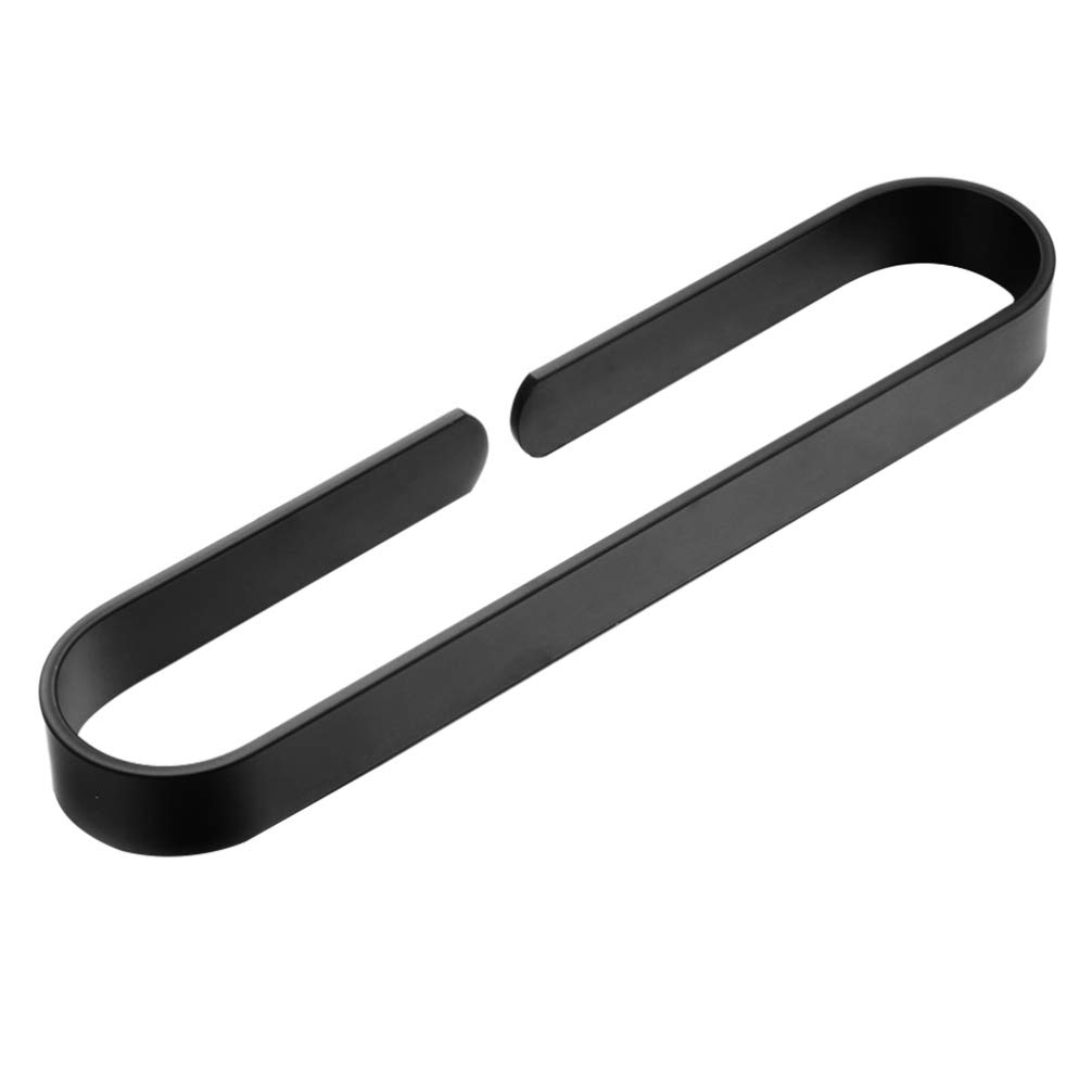 SOVORM Toallero de Acero Inoxidable con aro Negro para baño, toallero de Pared, Accesorios de baño (Negro, 40 cm) Toallero de Pared (Negro, 40 x 7 cm) The New