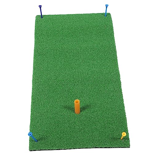 Totority Accessories for Golfers Golf Game Practice Mat Indoor Golf Turf Mat Realistic Artificial Grass