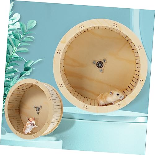 minkissy 1pc Spielzeug Chinchilla Rad große leise Hamster Rad Igel Laufrad Hamster Track meerschweinchen Kunststoff Tiere Igel Übung laufball Holz kleine Tiere