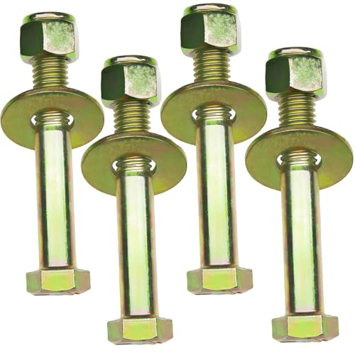 Image of 5 /8 inch x 4 inch Hex Head Bolt by Color Galvanization with Nylon Lock nut and Large Size Washer Assortment Kit,Alloy Steel,Grade 5.(4pcs Pack). by Metalsuberg