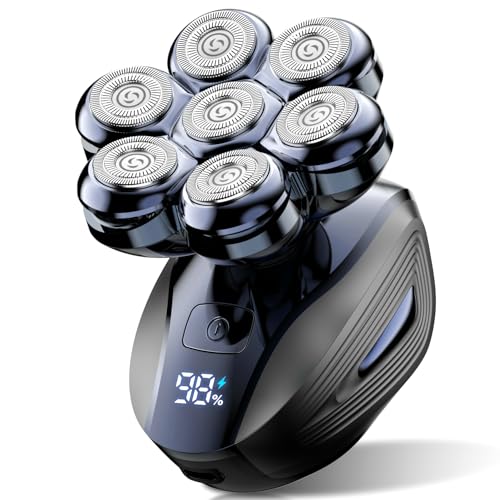 Head Shavers for Bald Men: Upgraded Detachable Head Shaver - IPX7 Waterproof Wet or Dry Electric...