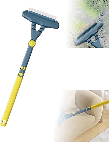 2 in 1 Window Screen Cleaning Brush Set, 2026 New Window Screen Cleaner Multi-Purpose Cleaning Brush, Upgrade Multi-Purpose Cleanings Brush for Patio, Door, Porch Screens (Blue)