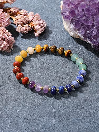 MANIFO 7 Chakra Crystals Bracelet Reiki Healing Crystal Gemstone Bracelets for Women Yoga Meditation2