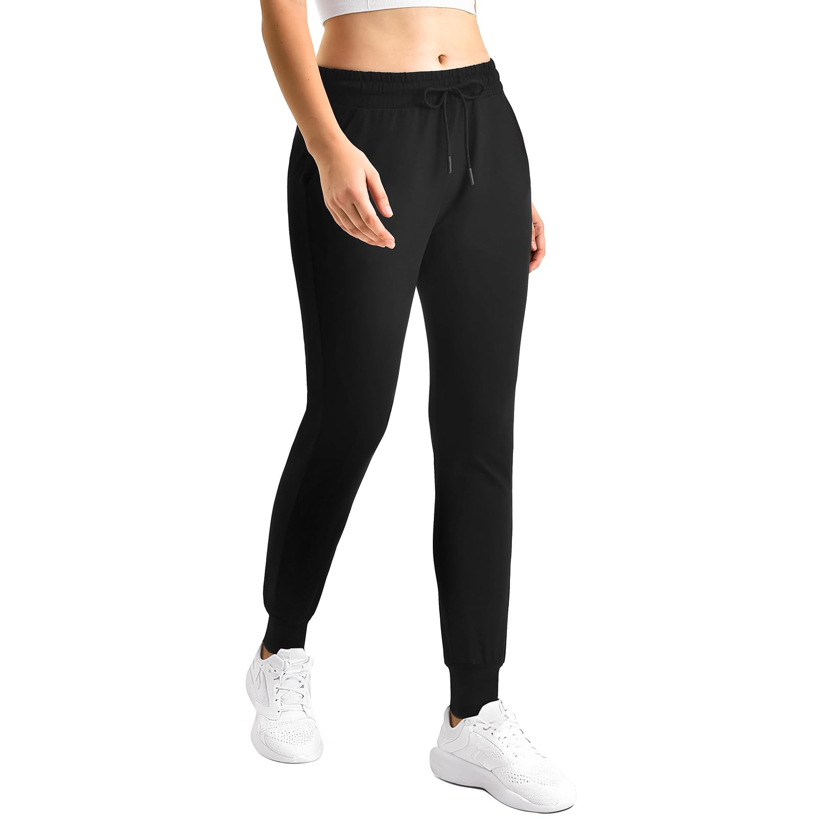 CADITEX Womens Joggers with Pockets Stretch Active Drawstring Sweatpants Women for Travel Workout Running
