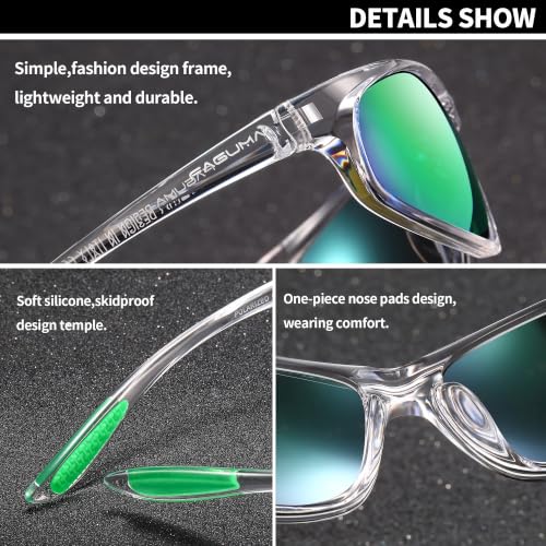 Image of FAGUMA Polarized Sports Sunglasses For Men UV400 Protection | Cycling Driving Fishing