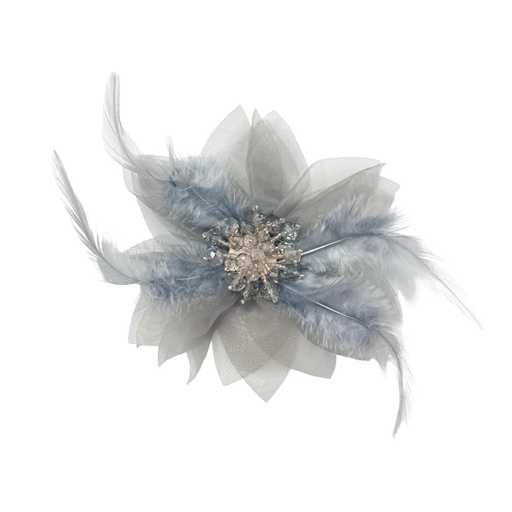 120Mm Broche Fleur Cristal Élégante Pour Femme Épinglette Organza Plumetis Pour Robe Costume Mariage Cérémonie Soirée Cocktail Accessoire Mode Tendance Style Bohème Chic Bijoux Romantique