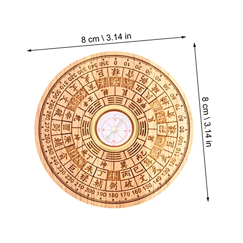 Brújula decorativa de madera estilo retro miniatura 6
