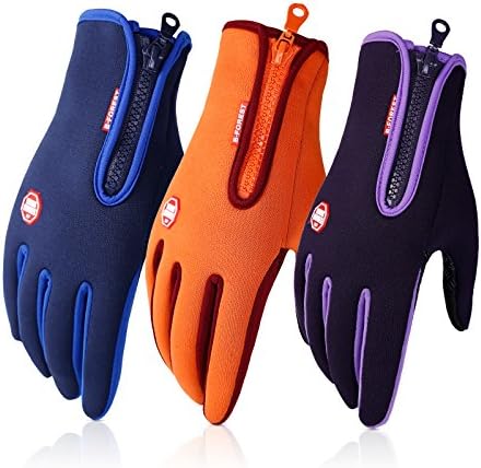 Miniatura 7 de Guantes de invierno con pantalla táctil, guantes cálidos, guantes para clima frío, resistentes al viento, para ciclismo, conducción, equitación,