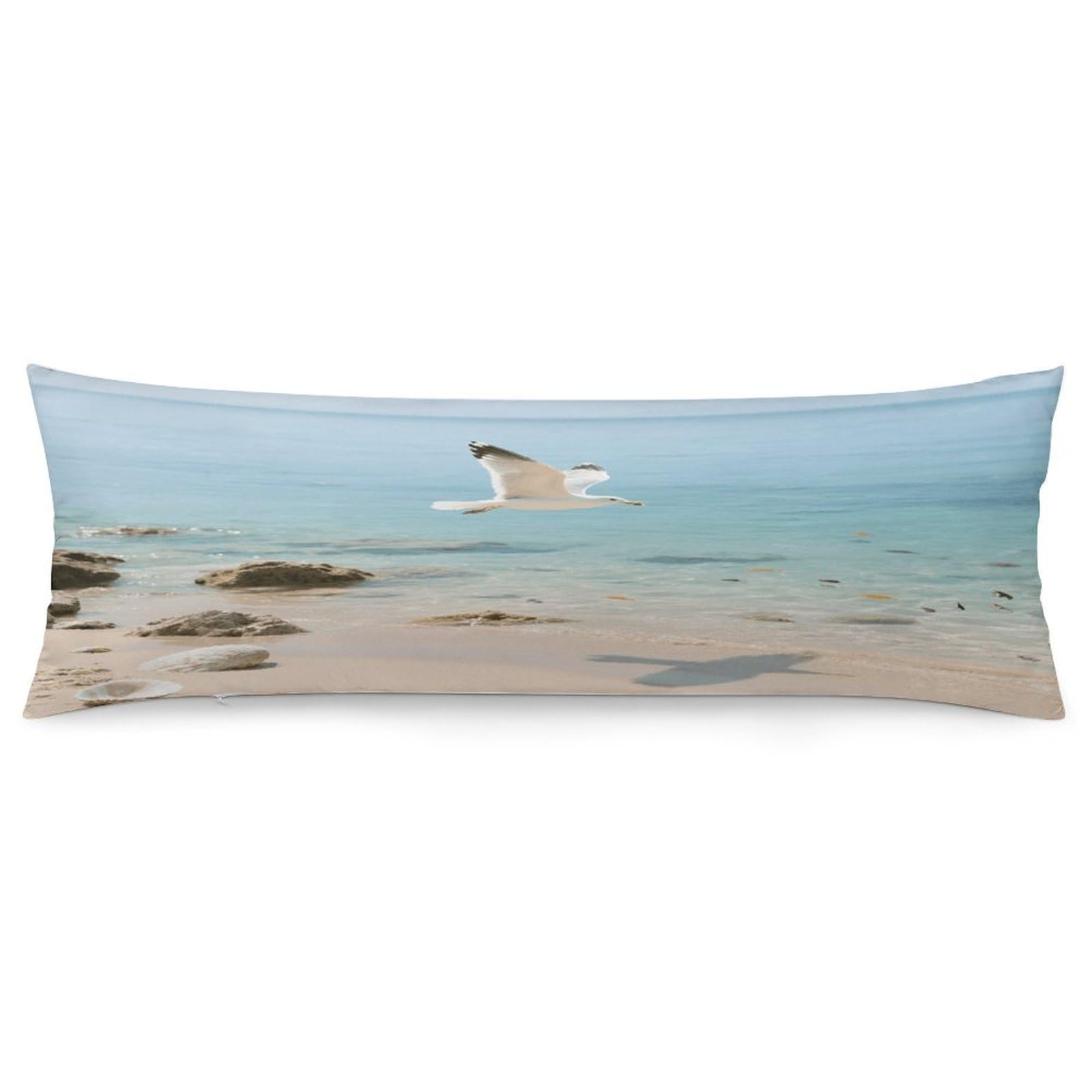 VstaDank Ocean Pillow Cover Decorative Lumbar Pillow Cover 19x53 Inch Long Body Pillows Case Soft Luxury Decorative Throw Pillowcase for Couch Sofa Bedroom Car Decor Pillowcover