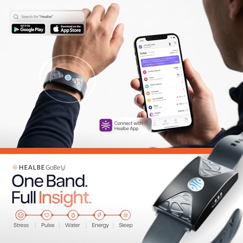 Image of HEALBE Calorie Tracker, Automatic Calorie Intake Smart Band with App, Screen-Free Activity Tracker, Health Tracker, Sleep, Hydration, Stress, 24 /7 Heart Rate, 5 ATM Waterproof