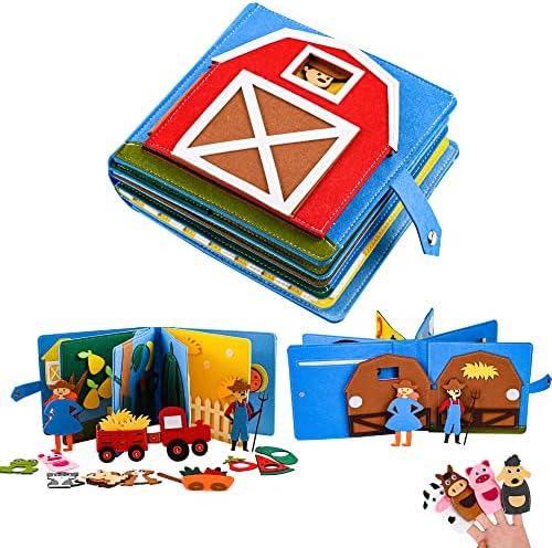 Quiet Book® | 3D Filz Beschäftigungsbuch Pädagogisches Sensorisches Spielzeug | Vorschulkinder Lernen Spielzeug Busy Book | Bush Board für Kleinkinder | Aktivitätstafel für Vorschu