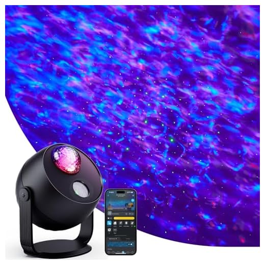 Govee Sternenhimmel Projektor Ozeanwelle, mit Dynamischen Welleneffekten, Kompatibel mit Matter, über 40 Szenenmodi, 18 Optionen für Weißes Rauschen, Nachtlicht fürs Schlafzimmer (kein Netzadapter)