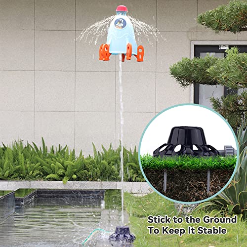 Bakam Hydro Launch Water Sprinkler For Kids Ages 3-5, Water Powered Rocket Launcher For Toddlers Outdoor Play, Kids Sprinklers Toy For Summer Garden & Backyard Water Fun #TOP3