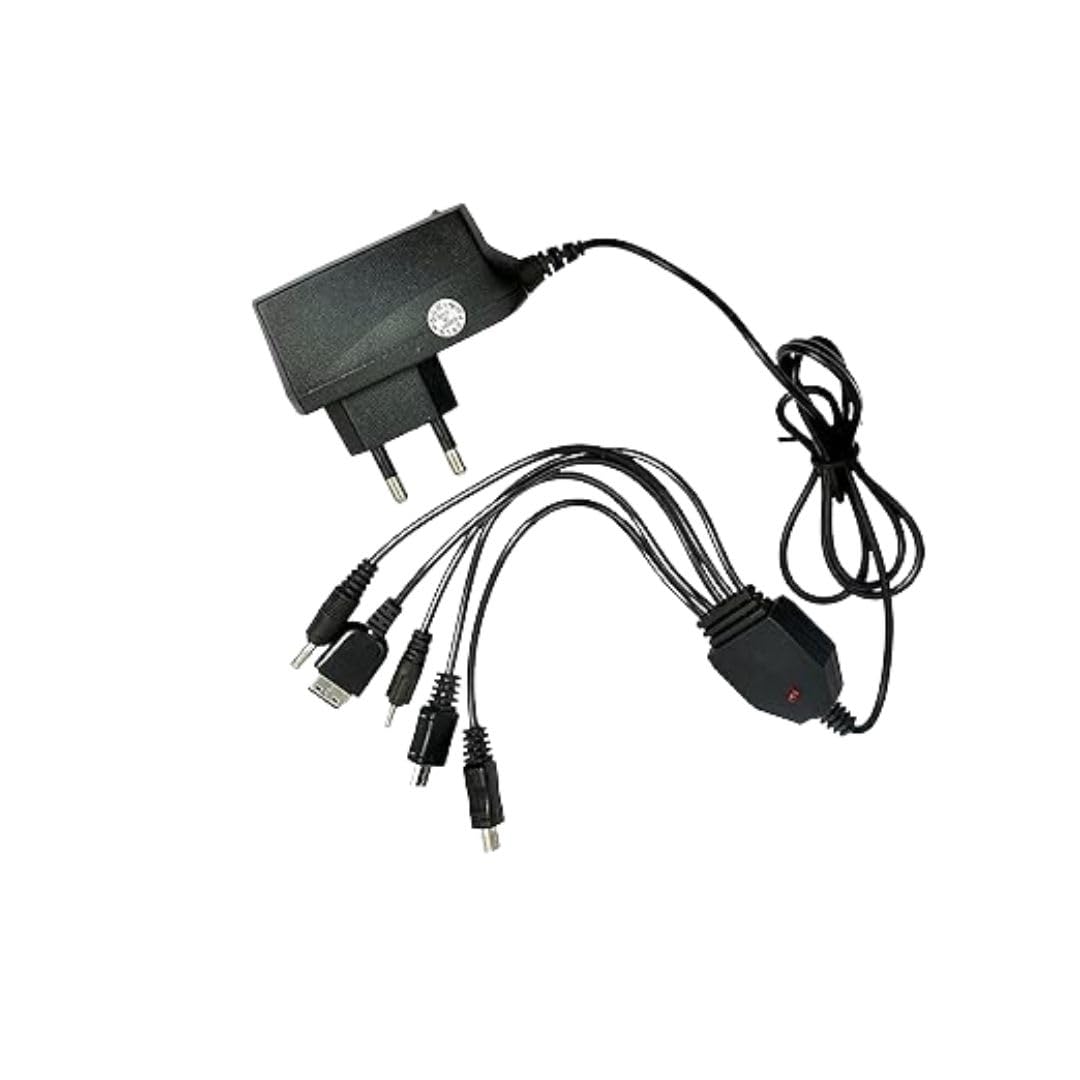 Flymaster 5 In 1 Universal Multi Charger With Cable, ?USB, Black