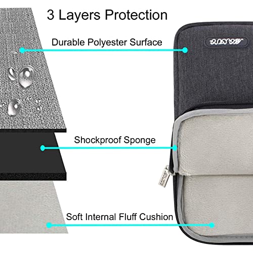 Image of MOSISO Laptop Case 13.3 inch, 13-13.3 inch Laptop Sleeve Compatible with MacBook Air /Pro 13 /Pro 14 M5 M4 M3 M2 M1, HP Dell ASUS Lenovo,Polyester Vertical Computer Sleeve Bag with Pocket, Space Gray