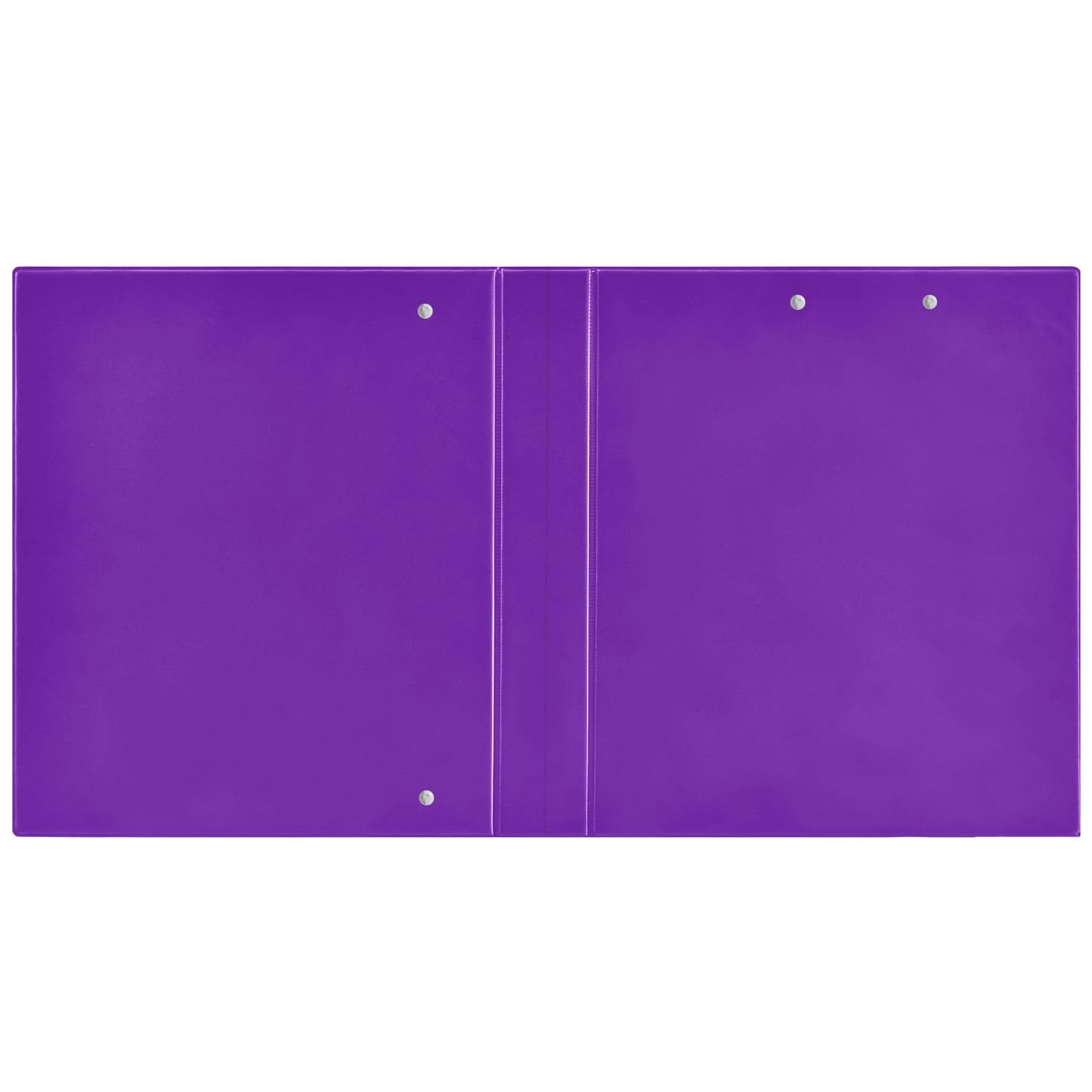 Classeur à 3 anneaux en D flexible avec poches, 3 anneaux pour école, université, bureau, taille unique Violet 3,8 cm