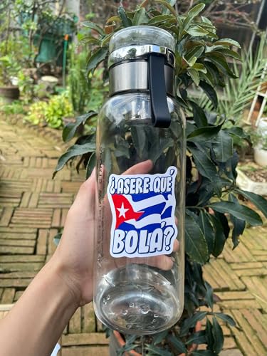 Image of Asere Que Bola Cuban Saying Cuba Flag Vinyl Stickers 3 Inches, Pack of 3