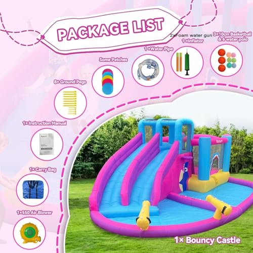 bouncy castle with pump extra large bouncy castle with slide 545 x 365 x 218 cm children's inflatable bouncy castle for children - Image 4