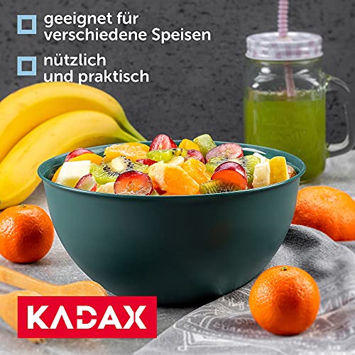 KADAX Kunststoffschüssel – stapelbare Salatschüssel für Küche, 5L, grün